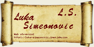Luka Simeonović vizit kartica